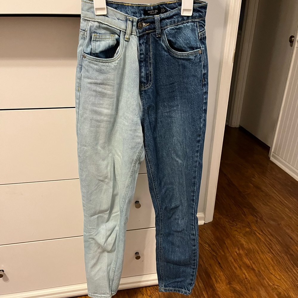 Color block Mom jean
